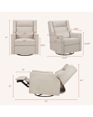 Kiwi Plus Power Recliner and Swivel Glider with Power Adjustable Headrest and USB Port