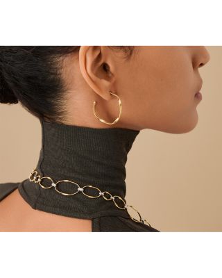 18K Yellow Gold Marrakech Twisted Small Hoop Earrings