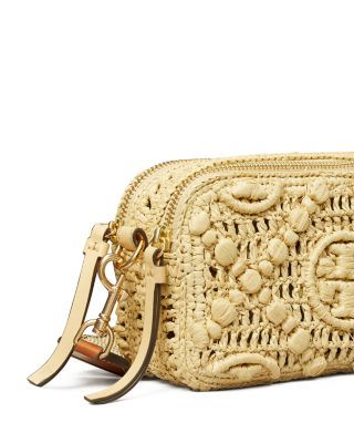 Miller T Monogram Raffia Crossbody