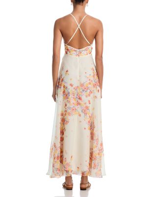 Placed Floral Maxi Dress - Exclusive