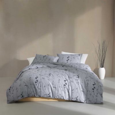 Wildflower Print Sateen Duvet Cover Set, King