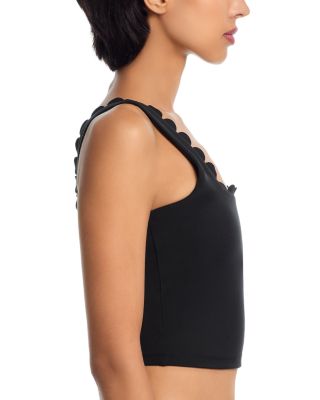 Scallop Edge Square Neck Tank Top - Exclusive