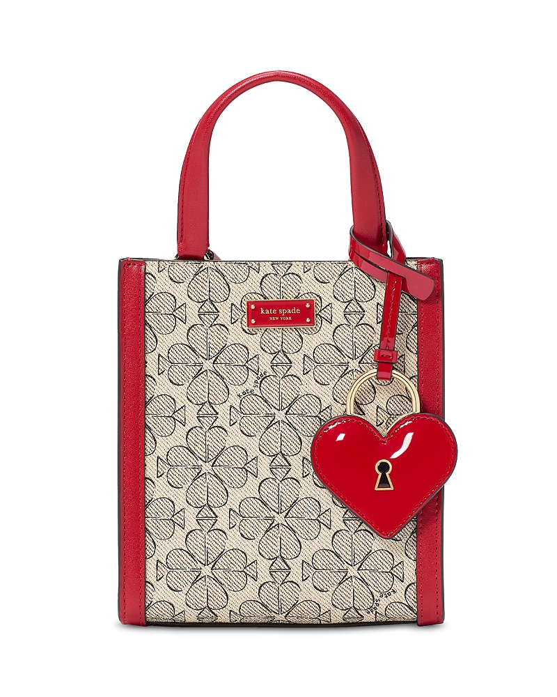 Kate Spade Manhattan Mini Heart Spade Flower Canvas Tote Bag