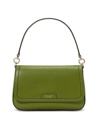 Hudson Pebbled Leather Flap Shoulder Bag