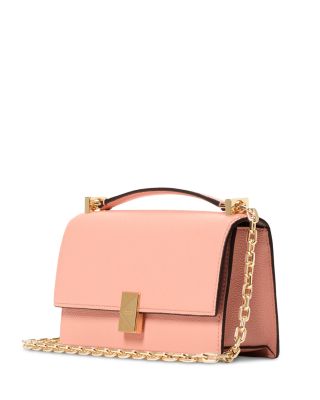 Deco Pebbled Leather Mini Flap Chain Crossbody