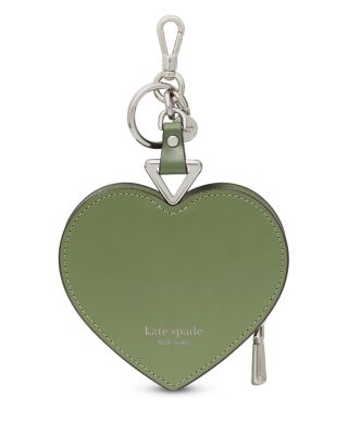 Liv Painterly Bouquet Embossed Leather Heart Coin Purse Bag Charm