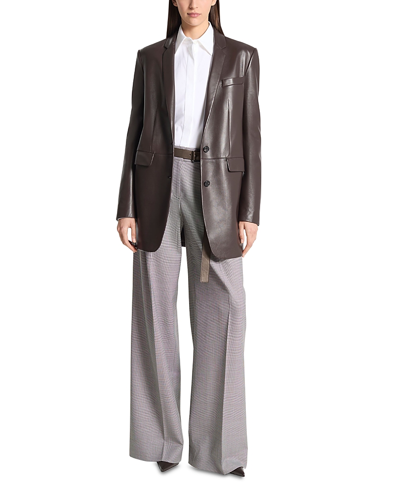 Michael Kors Collection Leather Boyfreind Blazer