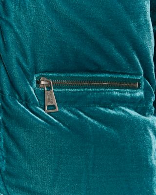 Stretch Velvet Puffer Jacket