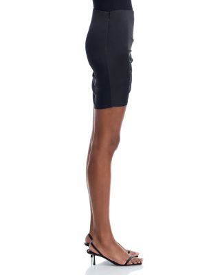 Crystal Flower Draped Mini Skirt