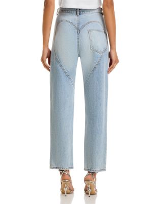 Crystal Slit Jeans in Light Blue