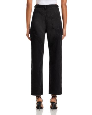 Crystal Slit Jeans in Black