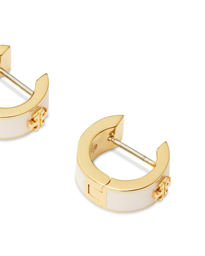 Kira Double T Huggie Hoop Earrings