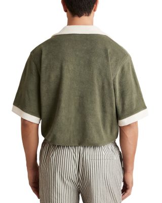 Terry Contrast Trim Camp Shirt