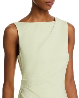 Shoulder Draped Midi Dress