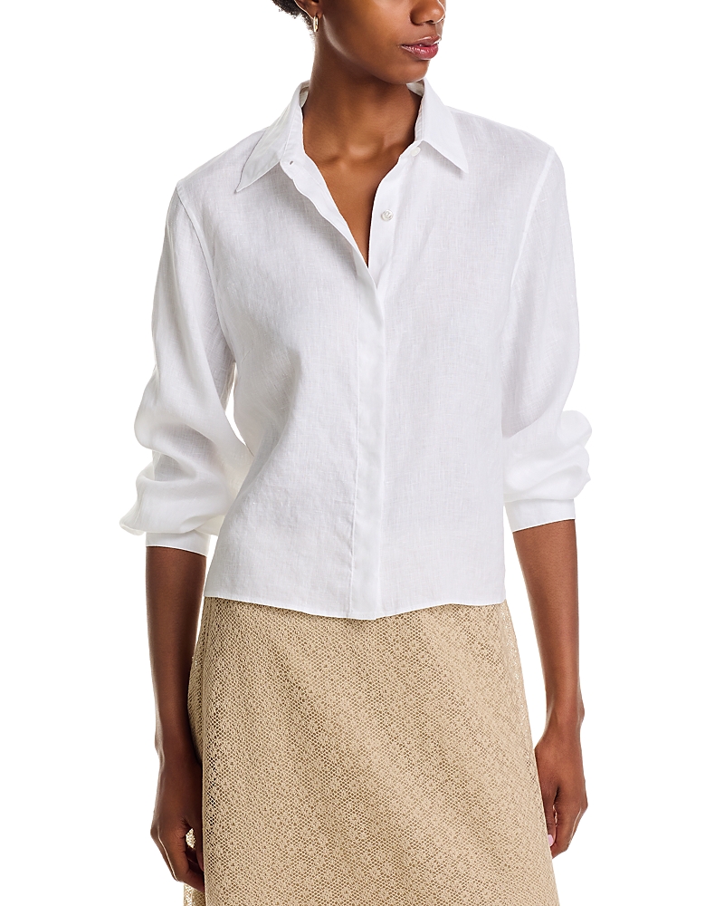 Theory Classic Button-front Boyfriend Shirt In White