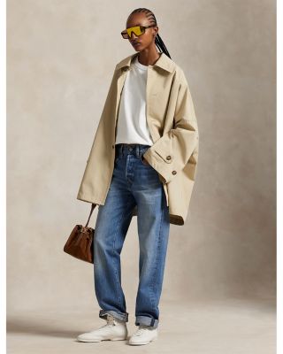 Oversize Cotton Twill Car Coat