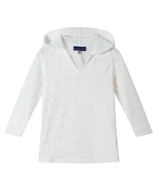 Andy & Evan - Girls' White Hooded Terry Cover-Up - Little Kid