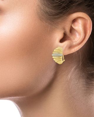 Pav&eacute; Textured Drop Earrings