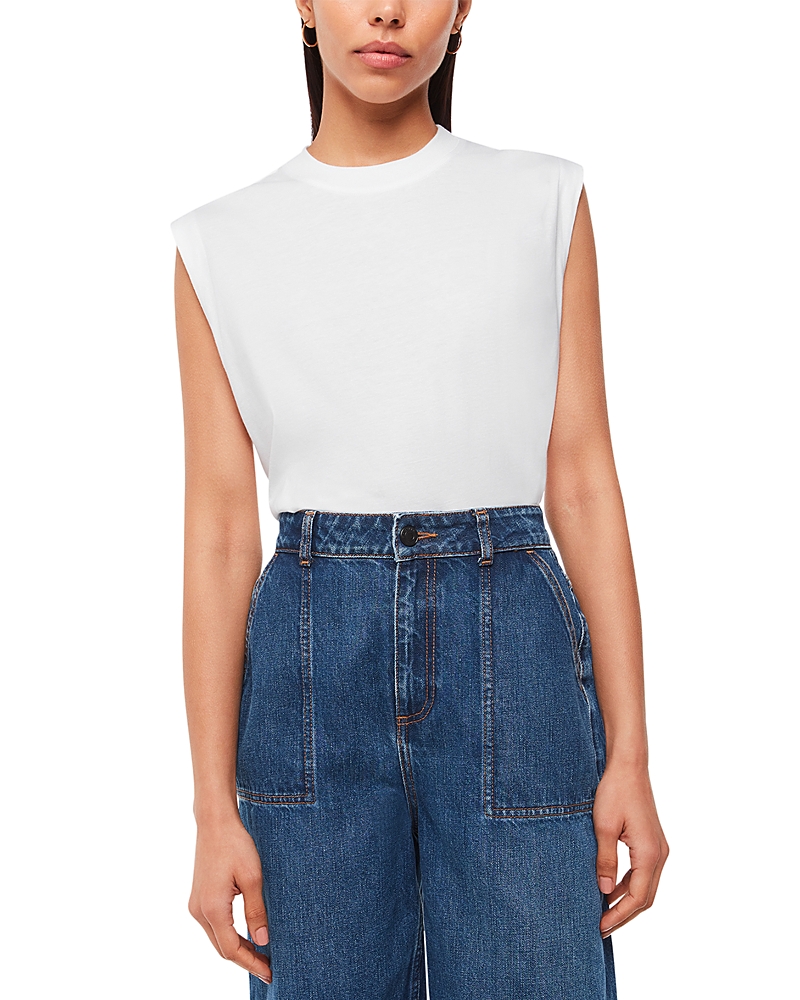 Whistles Edie Sleeveless Vest In White