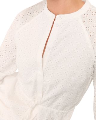 Broderie Midi Shirt Dress