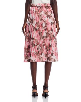 Printed A Line Skirt