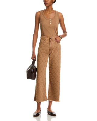 Taylor Cropped High Rise Jeans in Hazelnut Stone