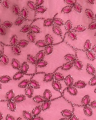 Amina Pink Floral Sequin Off-the-Shoulder Midi Dress