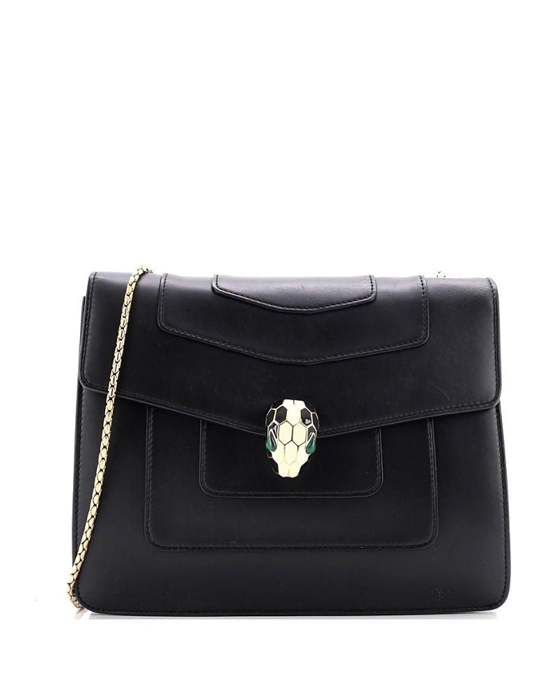Pre-owned Pre-owned Bvlgari Bvlgari Medium Serpenti Forever Square Shoulder Bag Leather