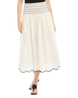 Fifteen Twenty - Elsa Smocked Waist Midi Skirt