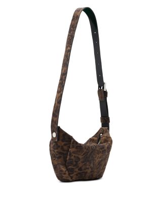 Madea Leopard Print Suede Crossbody