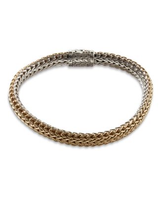18K Yellow Gold & Sterling Silver Icon Bracelet, 6.5mm