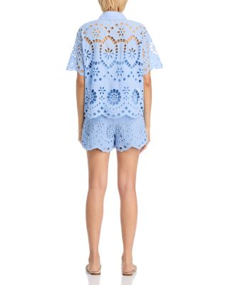 Floral Eyelet Shorts - Exclusive