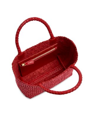 Handwoven Mini Leather Tote