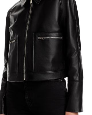 The Leather Zip Front Jacket