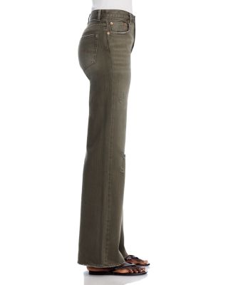 Dena High Rise Bootcut Jeans in Vintage Dark Olive