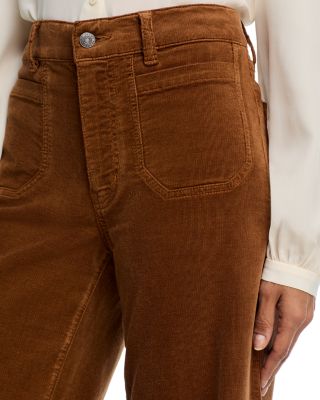 Le Slim Palazzo Mode Corduroy Jeans in Maple Brown