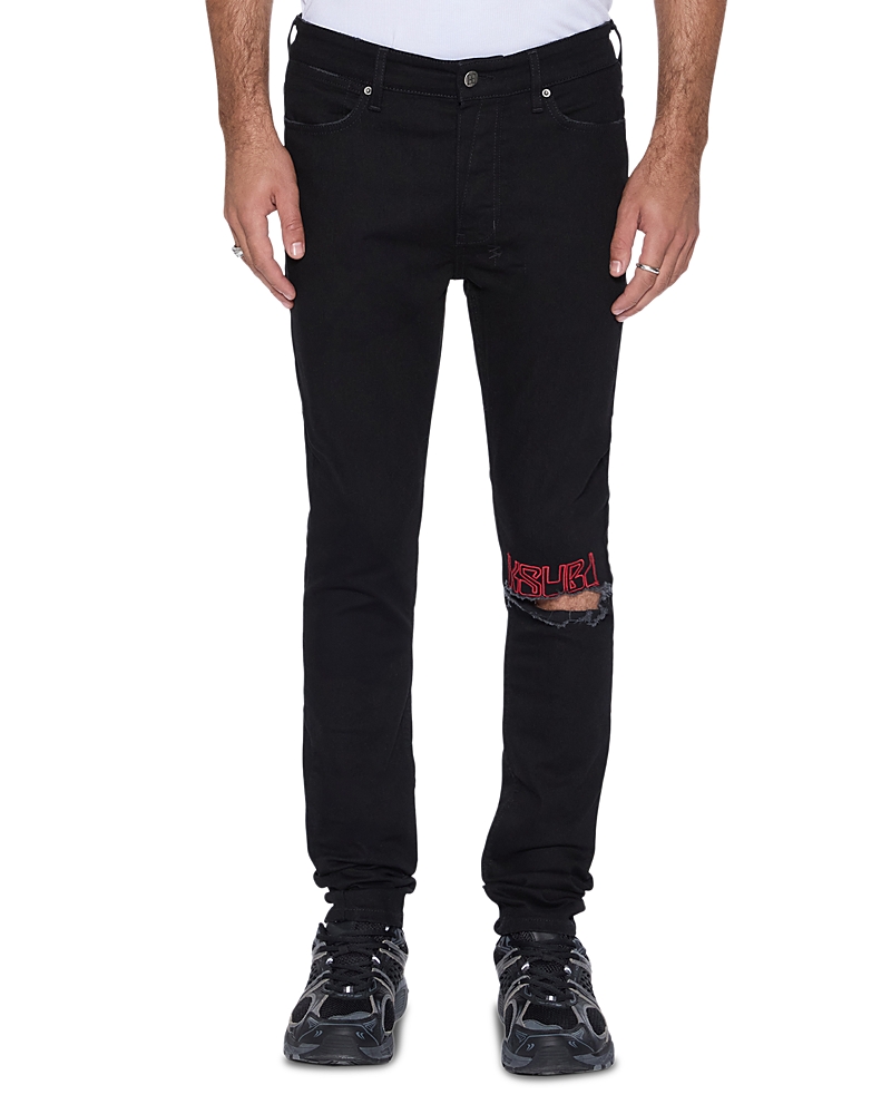 Shop Ksubi Van Winkle Laid Back Skinny Jeans In Black