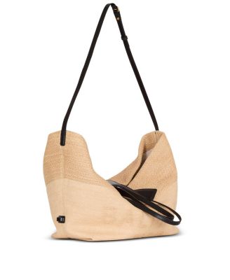 Track Raffia Tote Bag