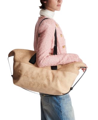 【関税込み】Track Shopper Bag - Balmain - Raffia - Neutral Track Shopper Bag - Balmain - Raffia - Neutral
