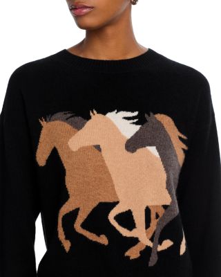 100% Cashmere Horse Intarsia Sweater - Exclusive