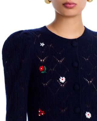 100% Cashmere Crewneck Cardigan Sweater - Exclusive