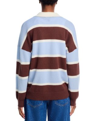 100% Cashmere Striped Rugby Sweater - Exclusive