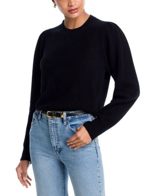 100% Cashmere Puff Sleeve Sweater - Exclusive