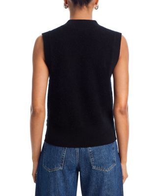 AQUA 100% Cashmere Super Brushed V Neck Sweater Vest - Exclusive