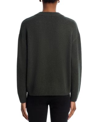 100% Cashmere Drop Shoulder V Neck Sweater - Exclusive