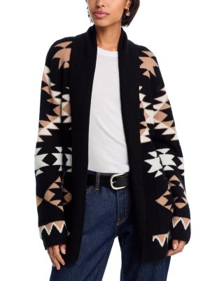 AQUA - 100% Cashmere Aztec Cardigan - Exclusive