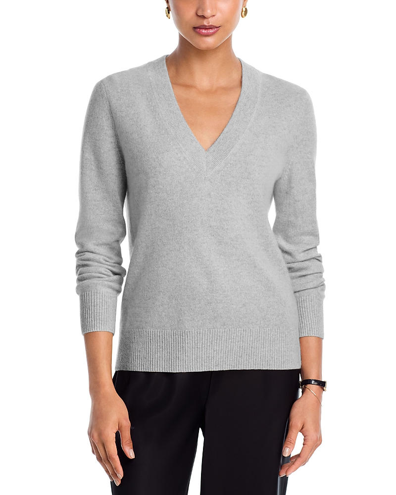 Aqua 100% Cashmere V Neck Sweater - Exclusive Aqua 100% Cashmere V Neck Sweater - Exclusive