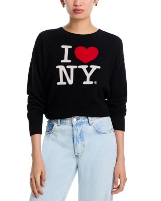 AQUA - 100% Cashmere ILNY Crewneck Sweater - Exclusive