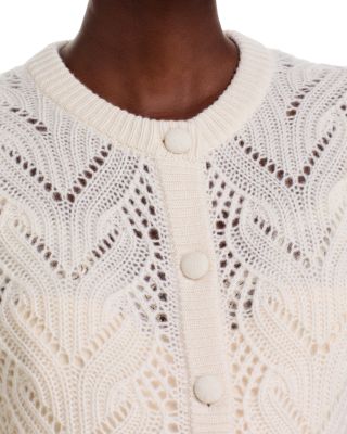 100% Cashmere Crewneck Cardigan Sweater - Exclusive