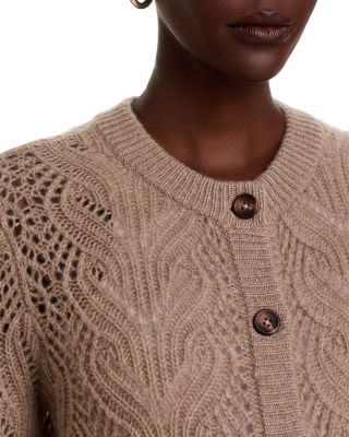 100% Cashmere Pointelle Cardigan - Exclusive